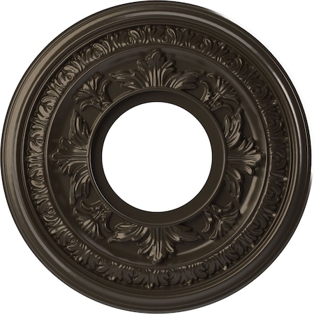 Ekena Millwork Baltimore PVC Medallion (Canopies up to 4 1/4"), 10"OD x 3 1/2"ID x 3/4"P, Metallic Dark Bronze CMP10BACDB